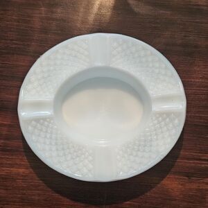 Vintage Westmoreland English Hobnail Milk Glass Ashtray